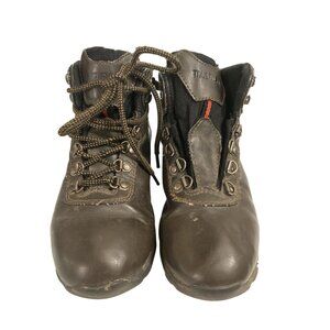 Trail Guide kids size 2 Brown Man Made Hiking Boots  missing 1 shoe lace